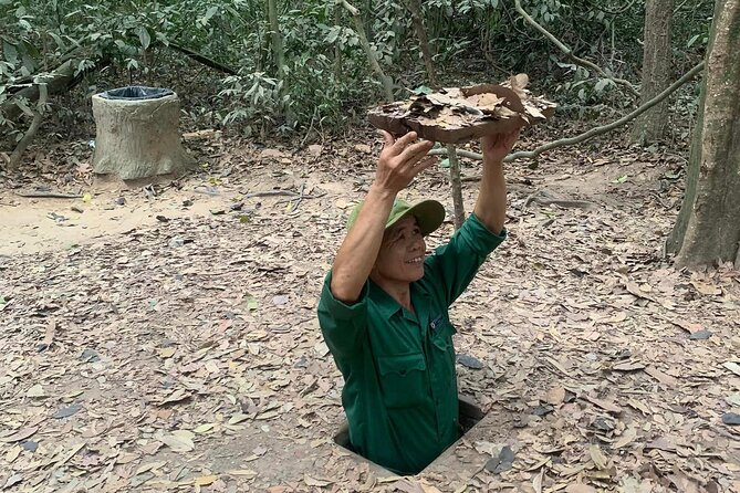 Cu Chi Tunnels Half Day Of Adventure - Command post, remaining cannons, and the defensive design