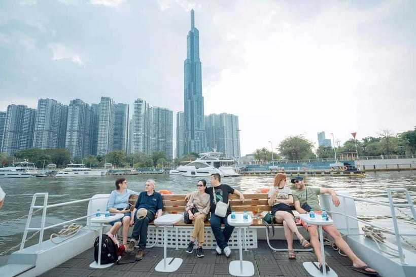 Lively Saigon River Sightseeing Cruise + Guided Walking Tour - Seats and onboard perks: lower deck, upper deck, and boutique options