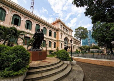 Small Group Tour: Ho Chi Minh City and Cu Chi Tunnels - Saigon landmarks on a schedule: Reunification Palace, Notre Dame (outside), and the Central Post Office